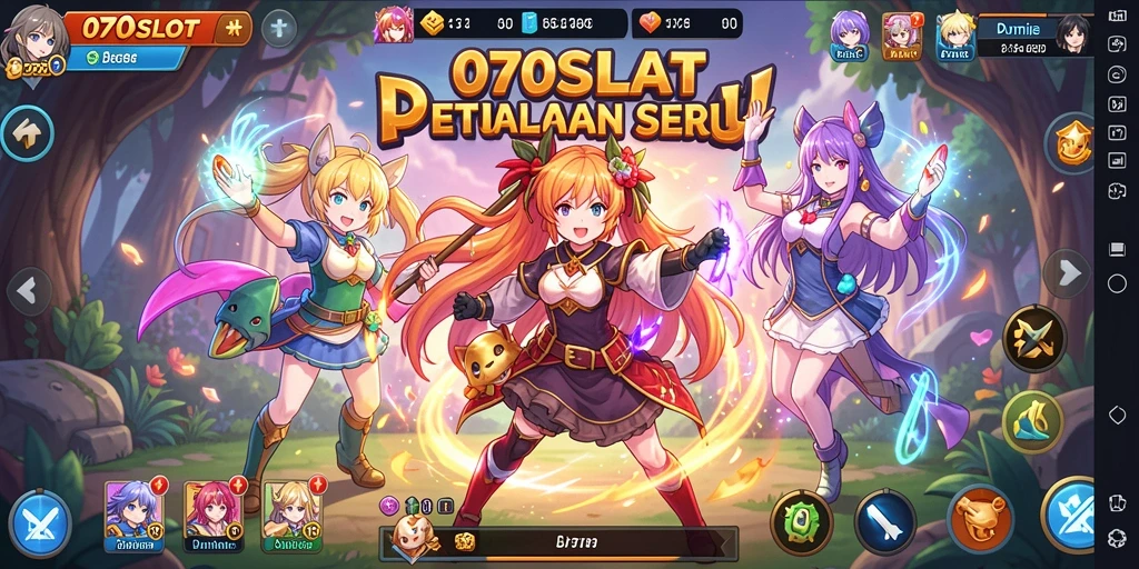 Tampilan gameplay seru di dunia Anime 070SLOT.