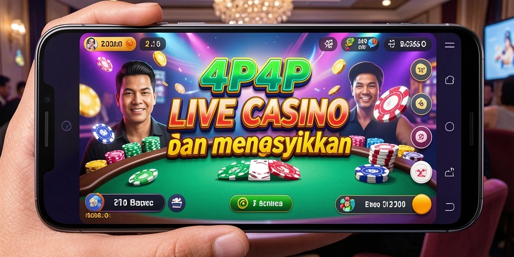 Tampilan gameplay seru di aplikasi Live Casino 4P4P.