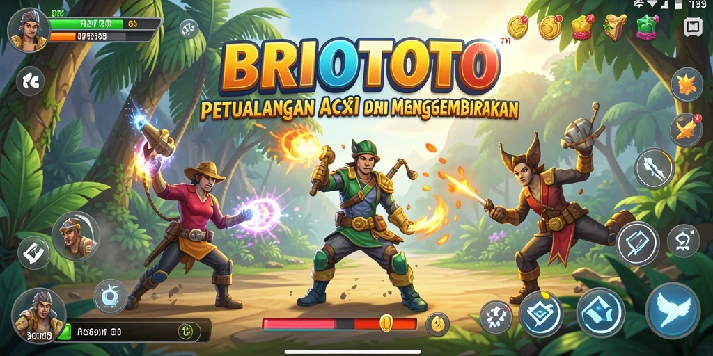 Screenshot BRIOTOTO menampilkan aksi mendebarkan dalam gameplay.