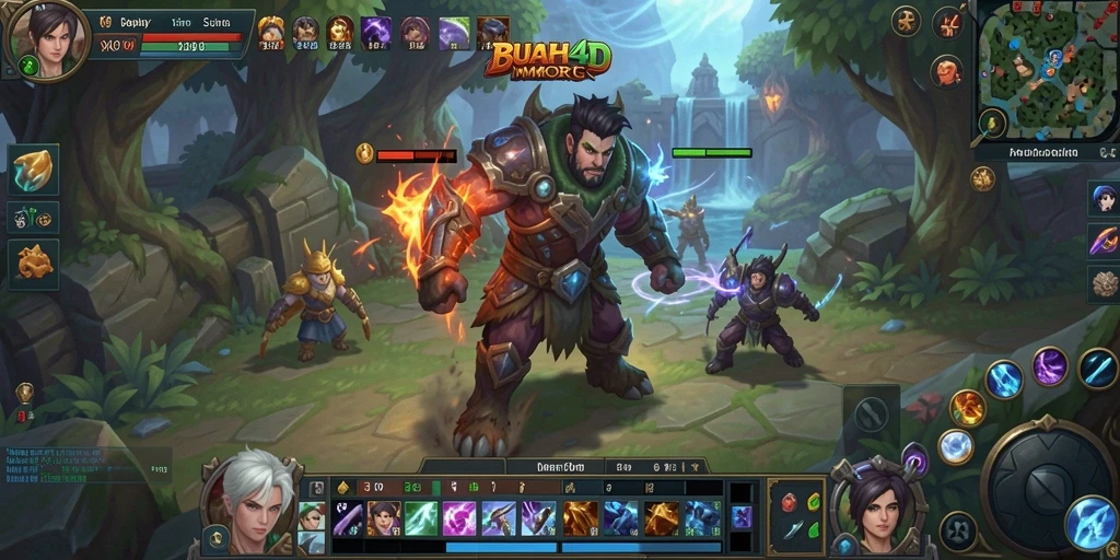 Screenshot gameplay BUAH4D menampilkan aksi petualangan MMORPG yang memukau.