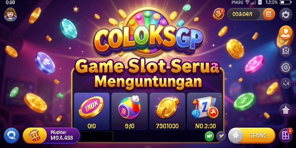 Tampilan gameplay menarik dari COLOKSGP dengan berbagai tema Slot.