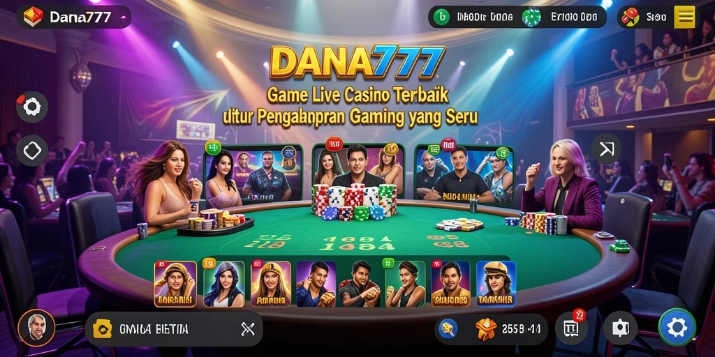 Tampilan gameplay Live Casino yang menarik di DANA777.