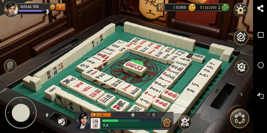 Tampilan gameplay GIGA33 Mahjong yang menarik dan seru.