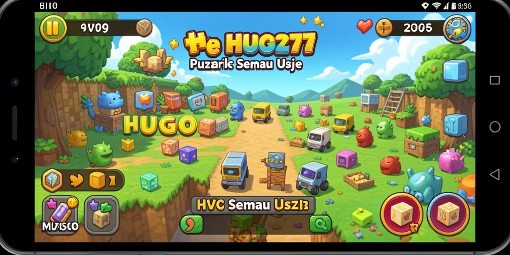 Tampilan gameplay HUGO77 yang menarik dan penuh tantangan.