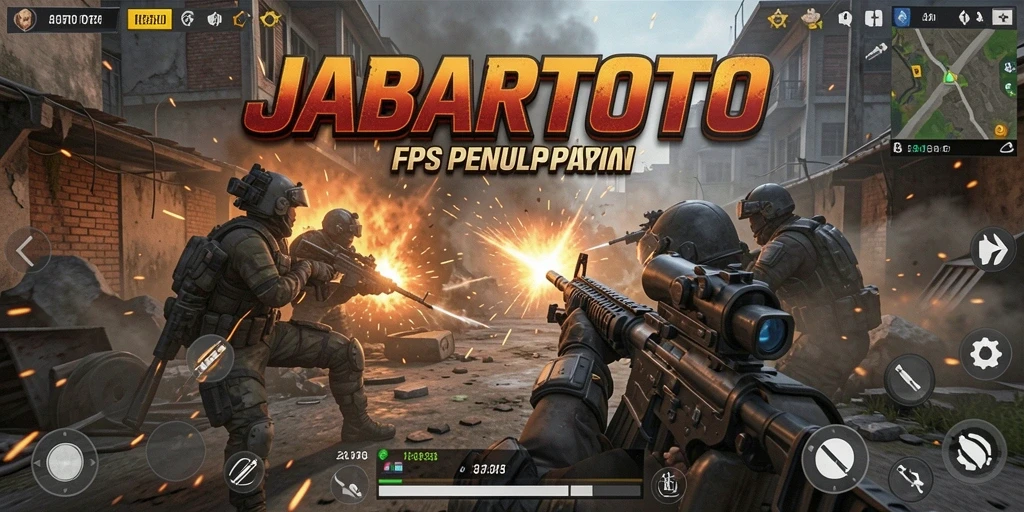 Screenshot gameplay JABARTOTO yang penuh aksi di medan perang.