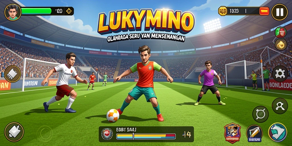 Tampilan gameplay seru dari LUKYMINO yang menantang dan menarik.