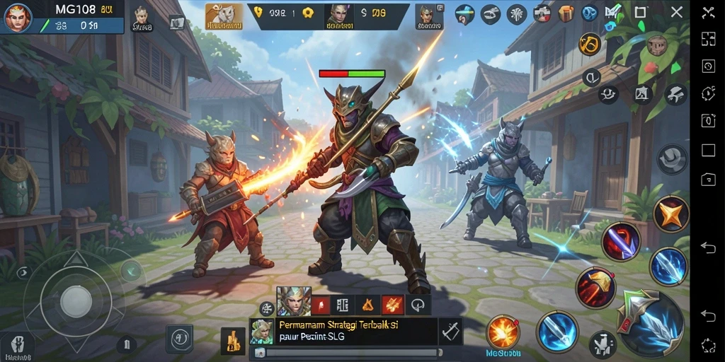 Screenshot menunjukkan gameplay seru MG108 dengan taktik SLG.