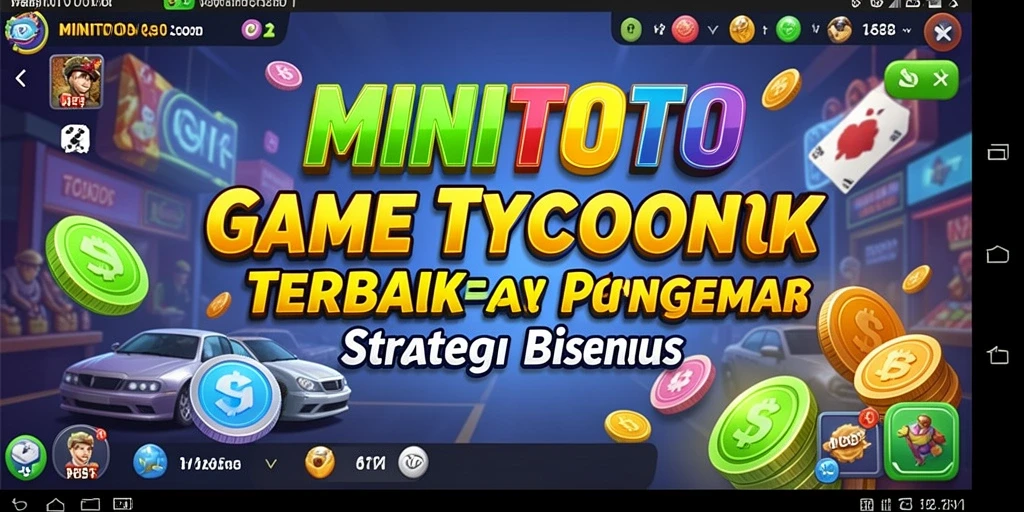 Screenshot gameplay <strong>MINITOTO</strong> yang menunjukkan aktivitas manajemen bisnis yang mendebarkan.