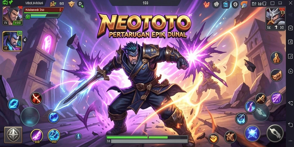 Tampilan menarik dari gameplay NEOTOTO yang penuh aksi pertarungan.