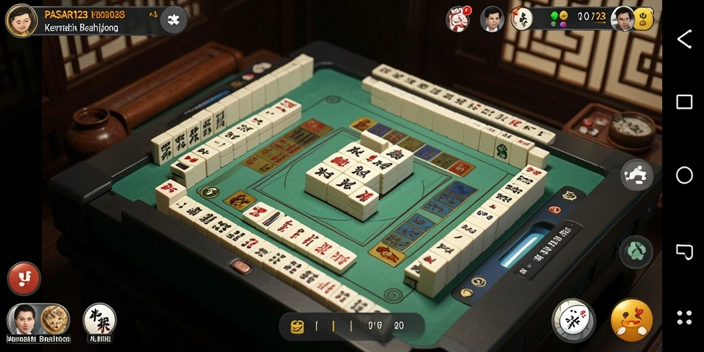 Tangkapan layar PASAR123 menampilkan gameplay Mahjong yang seru dan menantang.