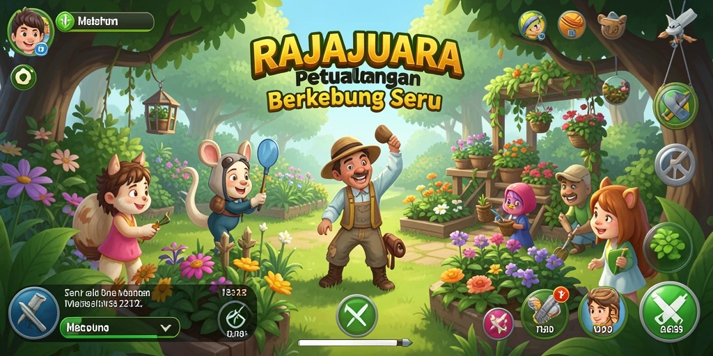 Screenshot RAJAJUARA menampilkan petualangan berkebun yang seru dan interaktif.