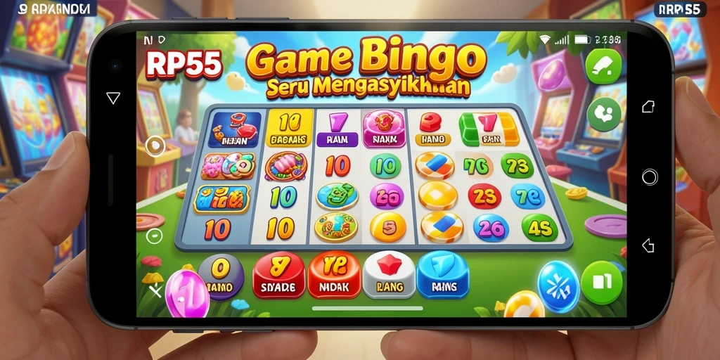 Screenshot main game Bingo RP55 yang penuh suasana seru.