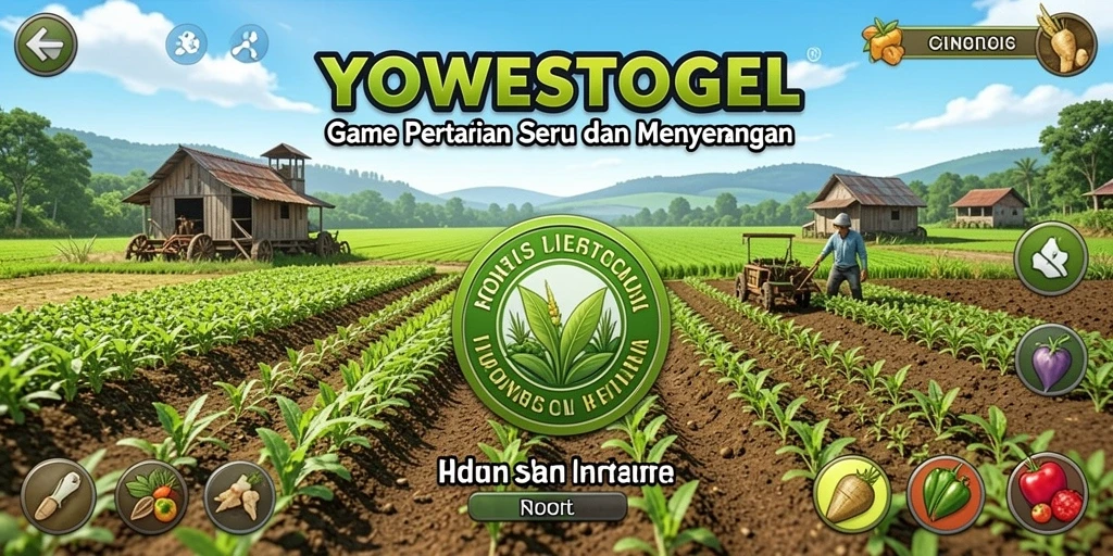 Screenshot dari gameplay YOWESTOGEL yang menampilkan aktivitas bertani.
